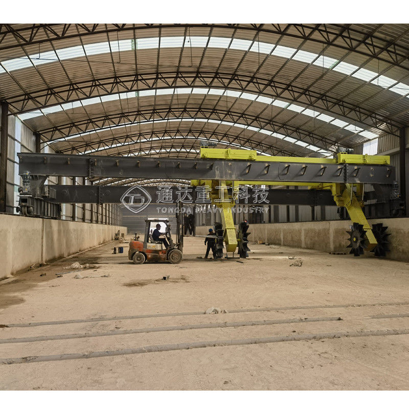 Máy lên men phân bón hữu cơ Phân gà Loại bánh xe phân trộn