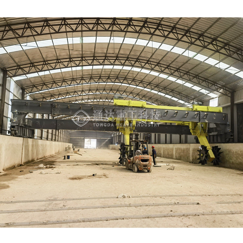 Máy lên men phân bón hữu cơ Phân gà Loại bánh xe phân trộn