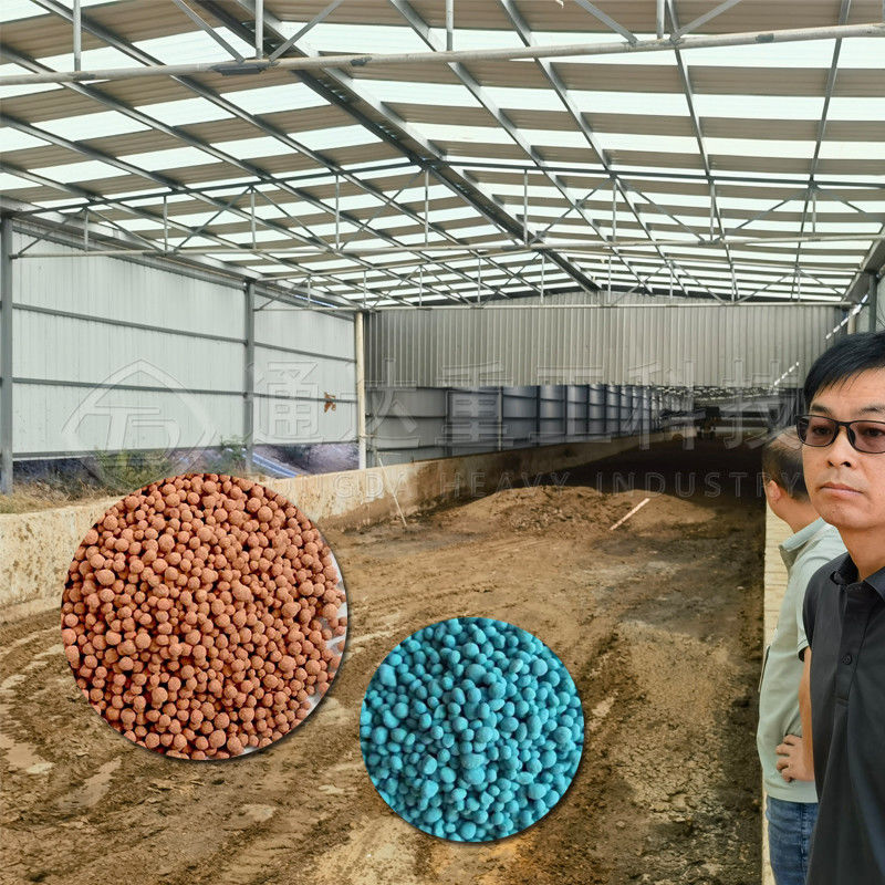 5-10t / h Chicken phân thải nấm tròn phân bón hữu cơ hạt dây chuyền sản xuất